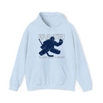 Goalie Hooded Sweatshirt - drop it like a butterfly Blue