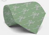Hockey player tie Sage w/silver