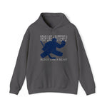 Goalie Hooded Sweatshirt - drop it like a butterfly Blue