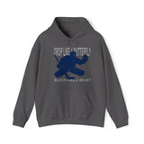 Goalie Hooded Sweatshirt - drop it like a butterfly Blue