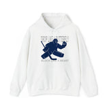 Goalie Hooded Sweatshirt - drop it like a butterfly Blue