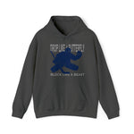 Goalie Hooded Sweatshirt - drop it like a butterfly Blue