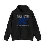 Goalie Hooded Sweatshirt - drop it like a butterfly Blue