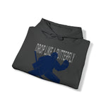 Goalie Hooded Sweatshirt - drop it like a butterfly Blue