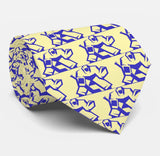 Hockey goalie necktie yellow