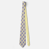 Hockey goalie necktie yellow