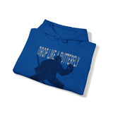 Goalie Hooded Sweatshirt - drop it like a butterfly Blue