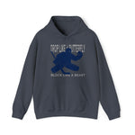 Goalie Hooded Sweatshirt - drop it like a butterfly Blue