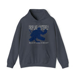 Goalie Hooded Sweatshirt - drop it like a butterfly Blue