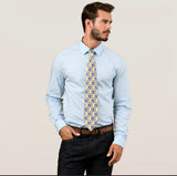 Hockey goalie necktie yellow