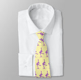 Figure skating necktie yellow