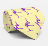 Figure skating necktie yellow