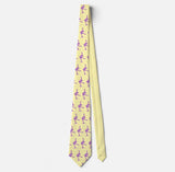 Figure skating necktie yellow