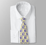 Hockey goalie necktie yellow