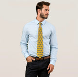 Hockey NOPE goalie necktie yellow