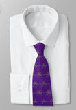 Hockey player tie purple
