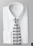 Chess necktie black and white