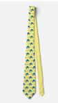 Hockey player tie yellow blue