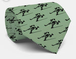 Hockey player tie Sage w/black