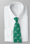 Hockey player tie green