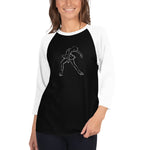 Figure skating 3/4 sleeve raglan shirt
