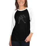 Figure skating 3/4 sleeve raglan shirt