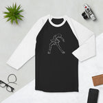 Figure skating 3/4 sleeve raglan shirt