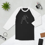 Figure skating 3/4 sleeve raglan shirt