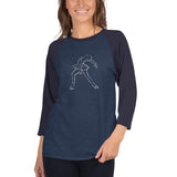 Figure skating 3/4 sleeve raglan shirt